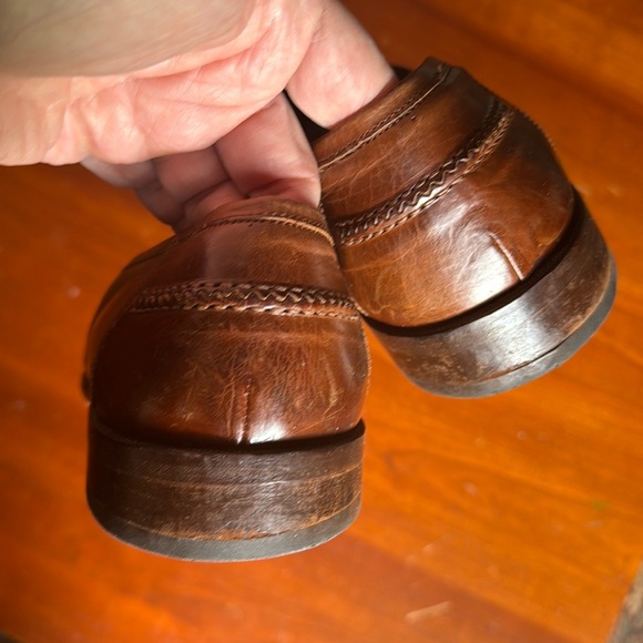 PRICE DROP ITALIAN Johnston Murphy Cellini Loafers 10.5 Brown Leather Shoes Mens - Picture 4 of 8